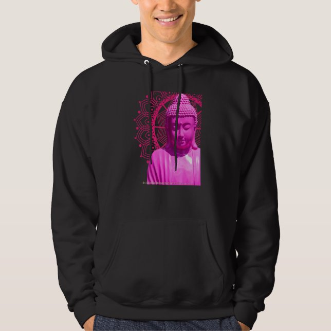 Buddha Pink Mandala Metta Mindful Lounge Hoodie (Vorderseite)