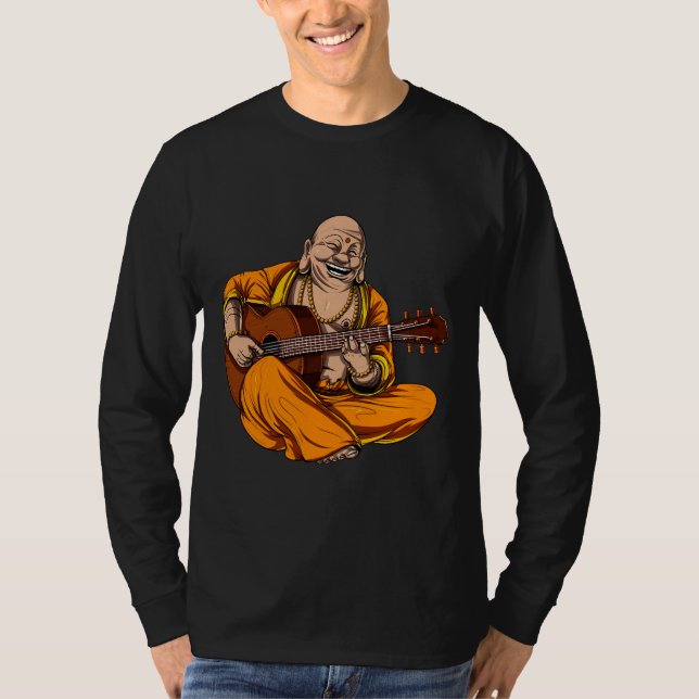 Buddha Playing Guitar T-Shirt (Vorderseite)
