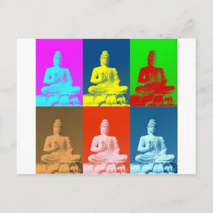 Buddha Pop Art Style Postkarte