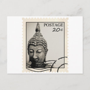 Buddha Postage Stamp Design Postkarte
