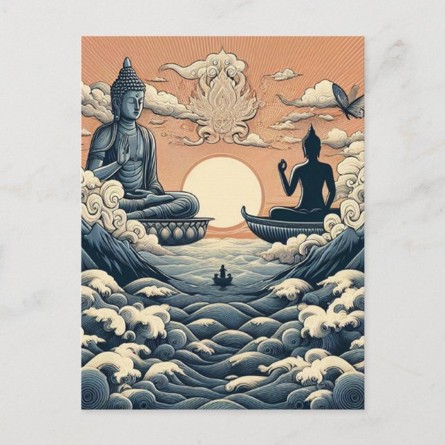 Buddha Postkarte (Vorderseite)
