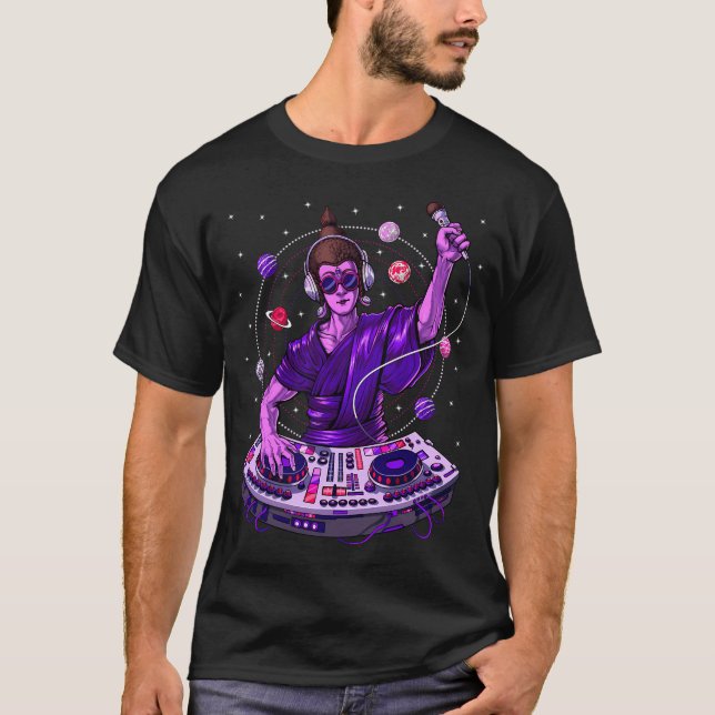 Buddha Psychedelic DJ T-Shirt (Vorderseite)