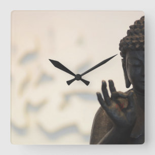 Buddha Quadratische Wanduhr