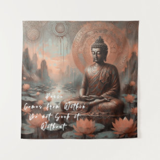 BUDDHA QUOTE - FRIEDEN KOMMT AUS INNERHALB WANDTEPPICH