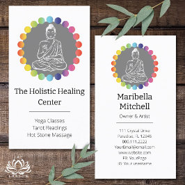 Buddha Rainbow Chakras Spirituelle metaphysische Y Visitenkarte
