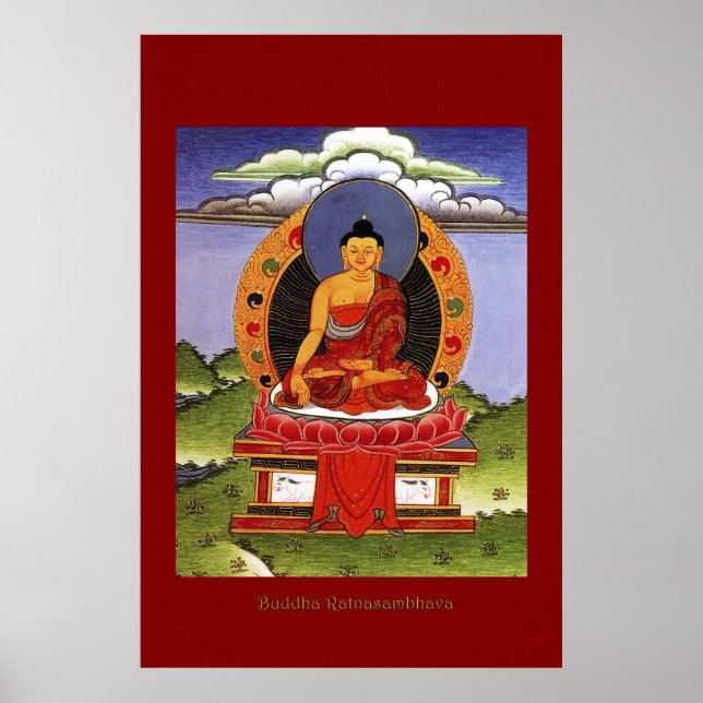 Buddha Ratnasambhava Reihe Religiöser Kunst Poster (Vorne)