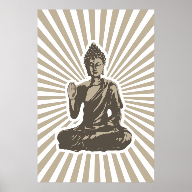 Buddha Rays Print Poster (Vorne)