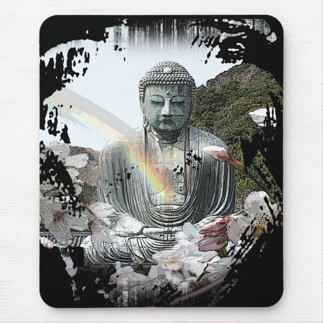 Buddha-Regenbogen Mousepad (Vorne)