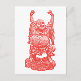 Buddha (rot) postkarte