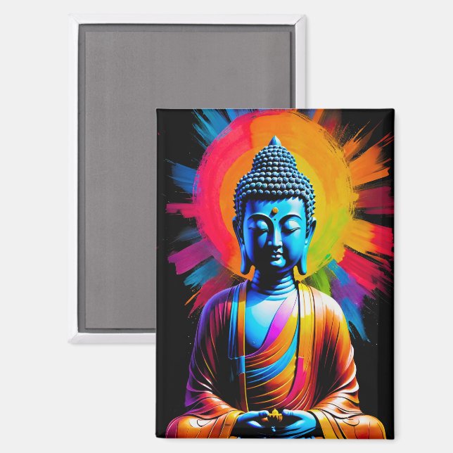 Buddha - Ruhestätten Magnet (Vorderseite/Rückseite)
