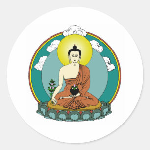 Buddha Runder Aufkleber