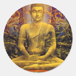 Buddha Runder Aufkleber