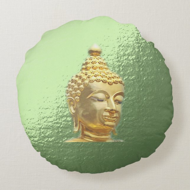 Buddha Rundes Kissen (Rückseite)