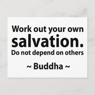 Buddha Salvation Zitat Postkarte