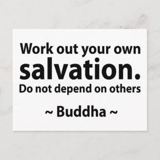 Buddha Salvation Zitat Postkarte