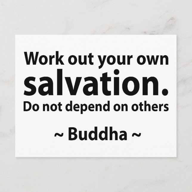 Buddha Salvation Zitat Postkarte (Vorderseite)
