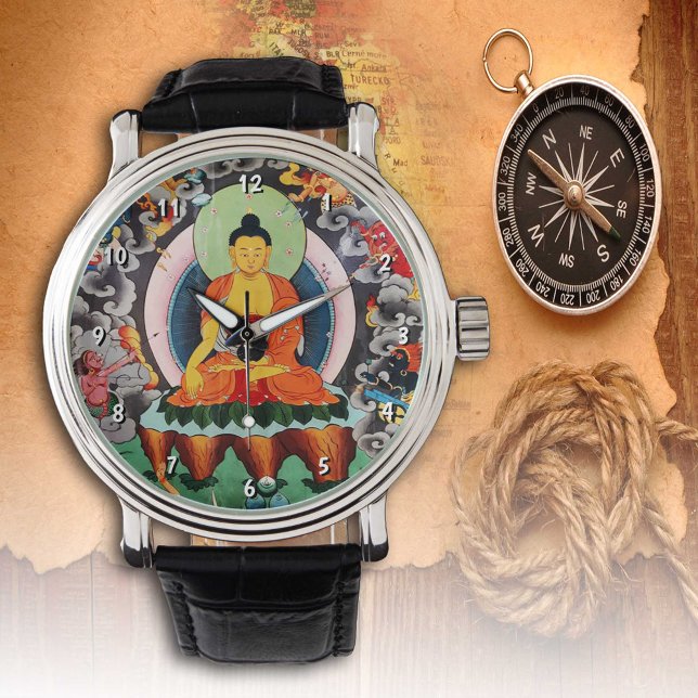 Buddha Shakyamuni-Uhr, tibetischer Buddhismus / Dh Armbanduhr (Von Creator hochgeladen)
