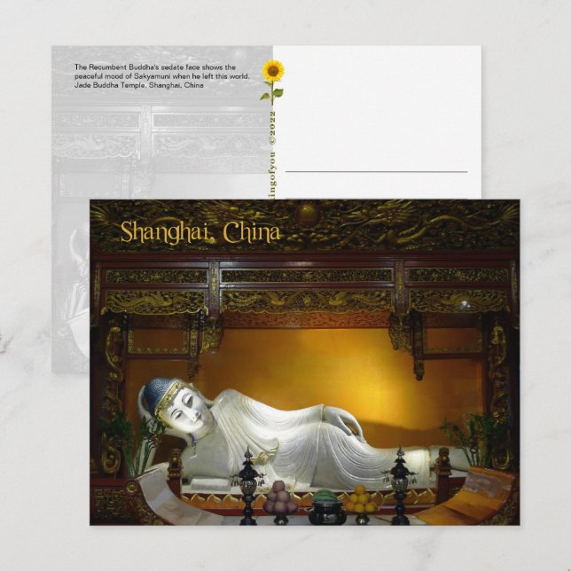 Buddha, Shanghai, China - Postkarte (Vorne/Hinten)