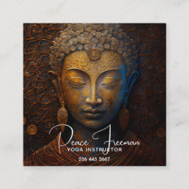 Buddha, spirituelle Meditation Quadratische Visitenkarte