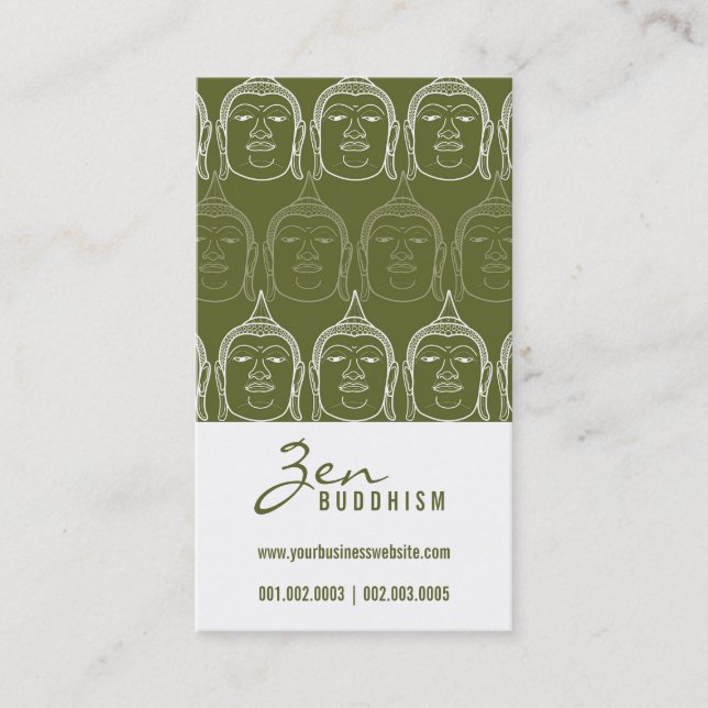 Buddha Spirituelle moderne Zen-Religion Visitenkar Visitenkarte (Vorderseite)