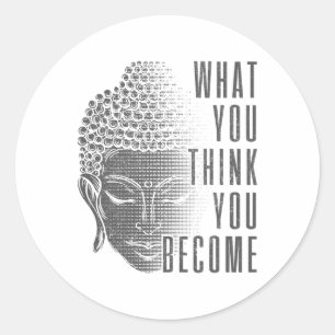 Buddha spiritueller Spruch Buddhismus Yoga Geschen Runder Aufkleber