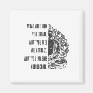 Buddha spiritueller Spruch Mandala Buddhismus Yoga Magnet