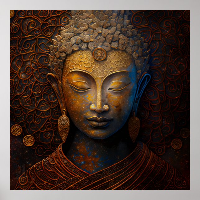 Buddha, spirituelles Meditationspopster Poster (Vorne)