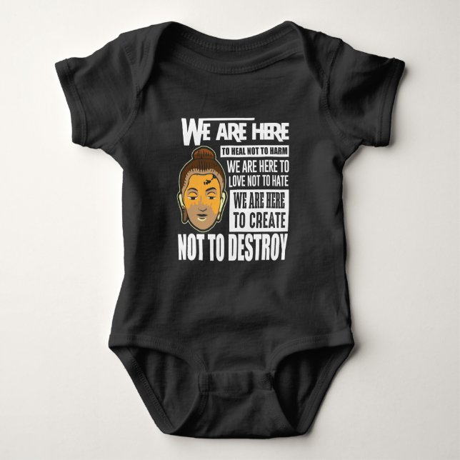 Buddha Sprichwort Freiheit Buddhistischer Frieden Baby Strampler (Vorderseite)