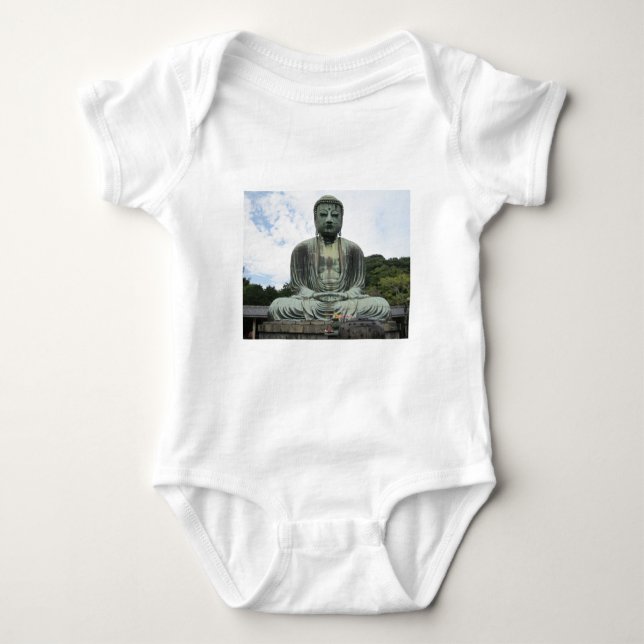 Buddha Statue Buddhismus Baby Strampler (Vorderseite)