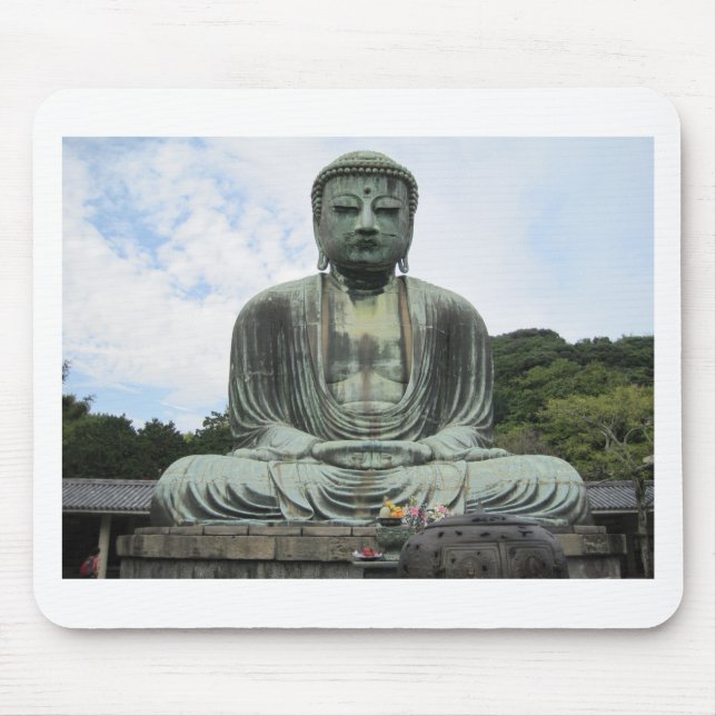 Buddha Statue Buddhismus Mousepad (Vorne)
