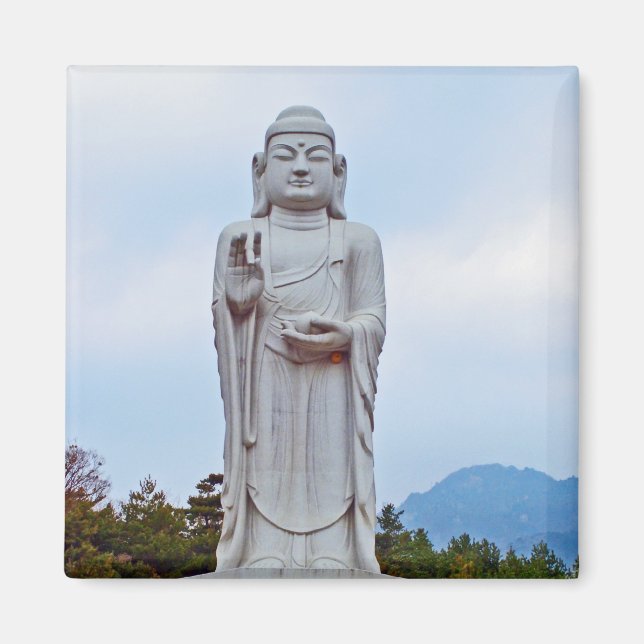 Buddha-Statue in Südkorea, Asien Magnet (Vorne)