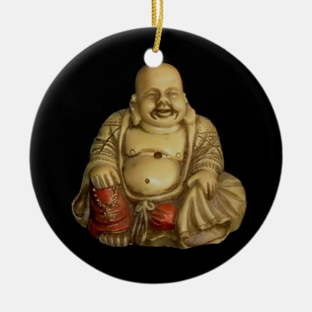 Buddha Statue Keramik Ornament (Vorne)