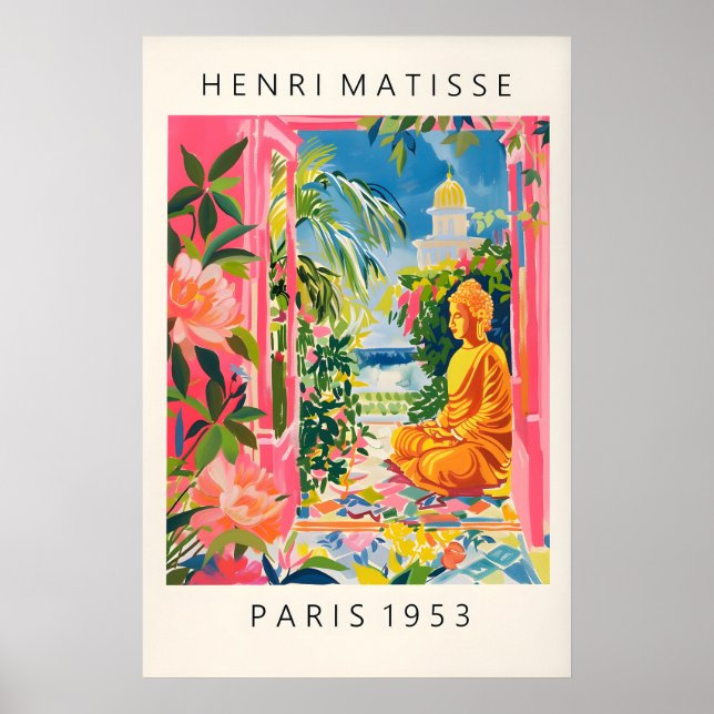 Buddha-Statue Poster, Meditations-Wandkunst Poster (Vorne)