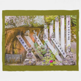 Buddha-Statuen am Senko-ji-Tempel Fleecedecke