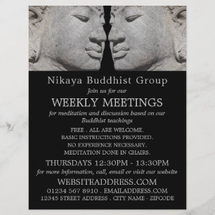 Buddha Statues, Buddhistischer Flyer für Gruppenwe