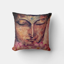 Buddha stellen Aquarell-Kunst-Kissen gegenüber Kissen