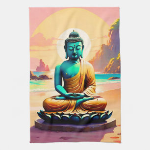 Buddha - Stille Ufer der Erleuchtung Geschirrtuch