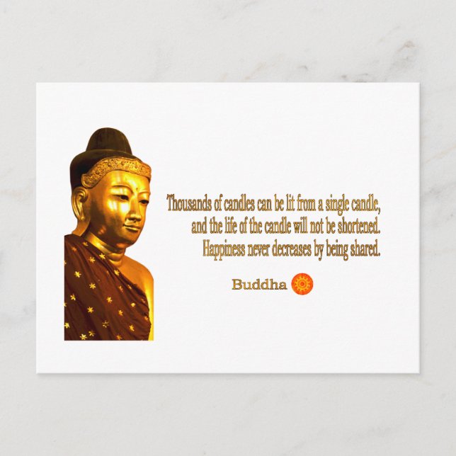 Buddha ~ Tausende von Kerzen können liegen ... Postkarte (Vorderseite)