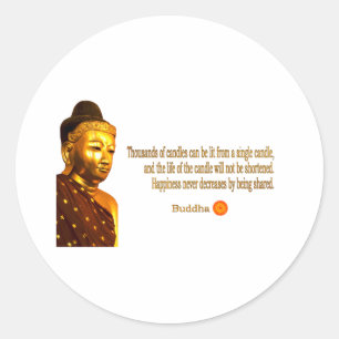 Buddha ~ Tausenden Kerzen können Lit sein… Runder Aufkleber