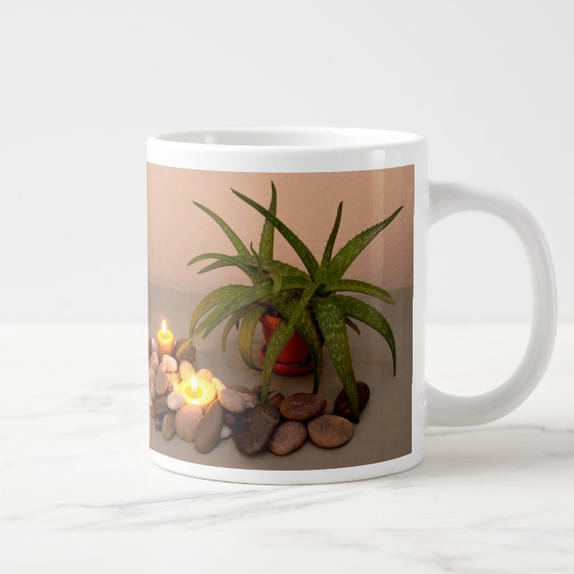 Buddha Template Zitat Stillleben Fotografie Jumbo-Tasse (Rechts)