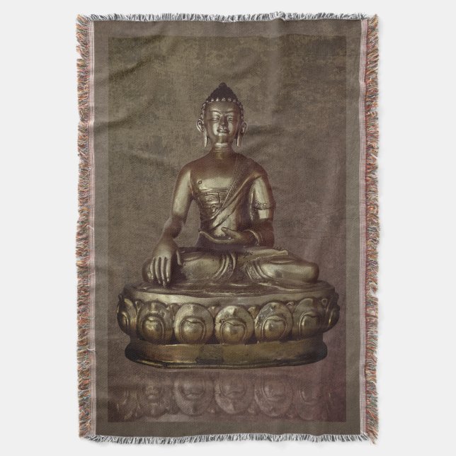 Buddha Throw Blanket Decke (Vorderseite Vertikal)