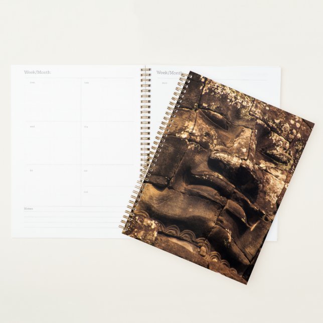 Buddha Totem Angkor Wat Planner Notebook (Devant avec enveloppe)