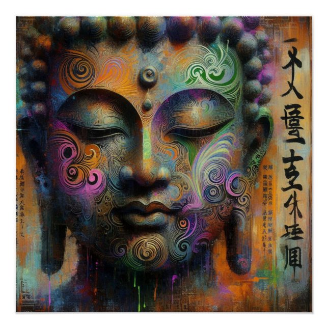 BUDDHA TRANSCENDENTAL ART #1 POSTER (Vorderseite)