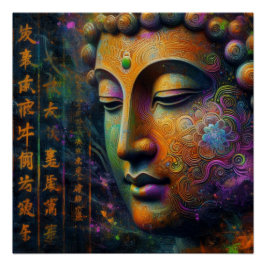 BUDDHA TRANSCENDENTAL ART #8 POSTER