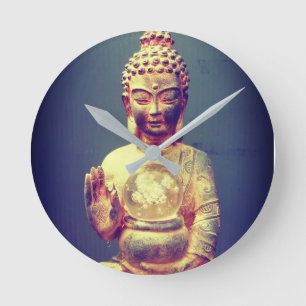 Buddha-Uhr Runde Wanduhr