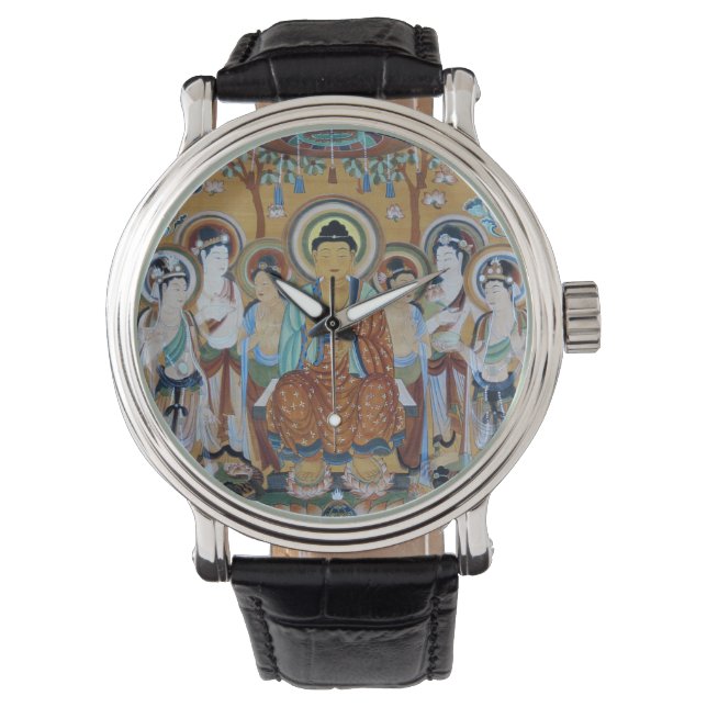 Buddha, umgeben von Bodhisattva Armbanduhr (Vorderseite)