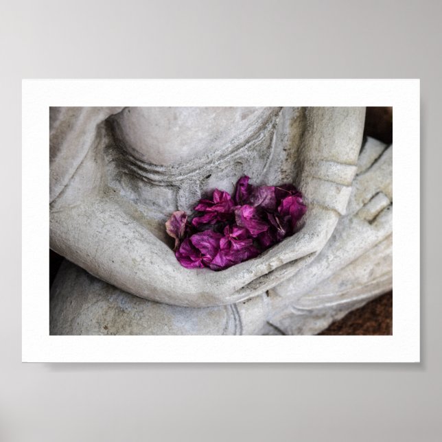 BUDDHA UND BLUME STATUE POSTER (Vorne)