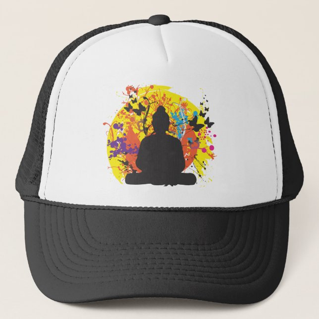 Buddha und der Sun Truckerkappe (Vorderseite)