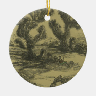 Buddha- und Joshua-Baum-Kunst-Verzierung Keramikornament