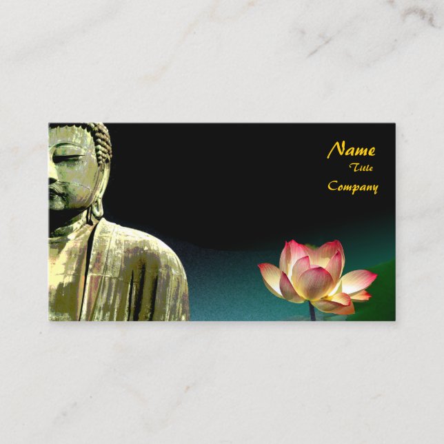 Buddha- und Lotus-Visitenkarte, Heilkunde Visitenkarte (Vorderseite)